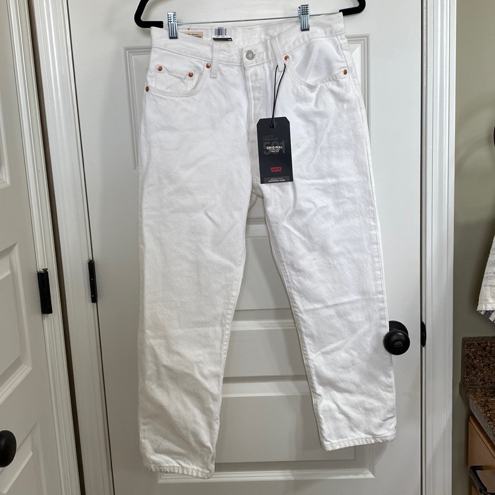 NWT Levi’s 501 Cropped High Rise Denim